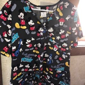 Disney scrub top size large